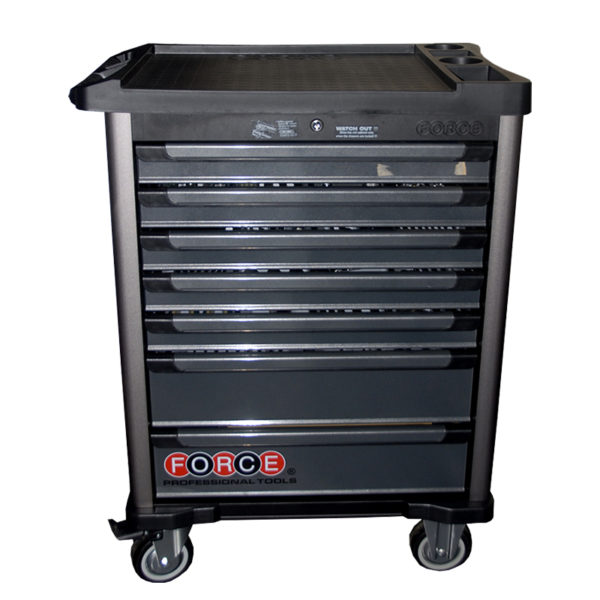 7 DRAWERS TROLLEY W/286PCS TOOLS (BLACK)