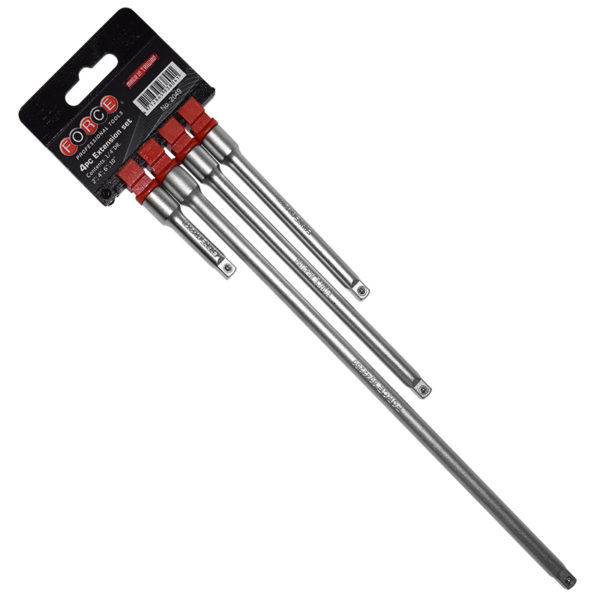 4PC 1/4"DR. EXTENSION SET 2"(50MM), 4"(100MM), 6"(150MM), 10"(250MM)