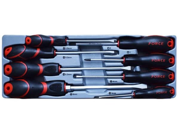 8PC SCREWDRIVER SET SLOTTED & PHILIPS (+/-)