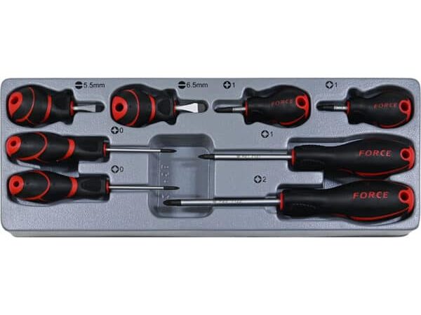 8PC SCREWDRIVER SET SLOTTED & PHILIPS (+/-)