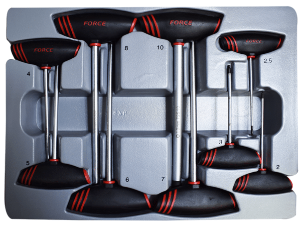 9PC T-HANDLE HEX BALL POINT KEY SET 2-10MM