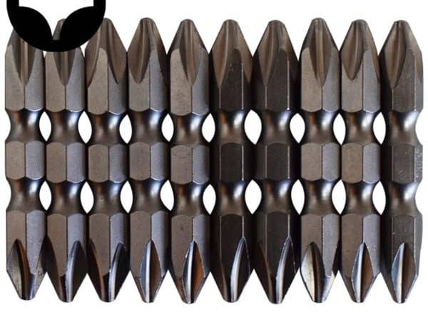 10PC 1/4" DOUBLE END PHILLIPS BIT SET 45MML