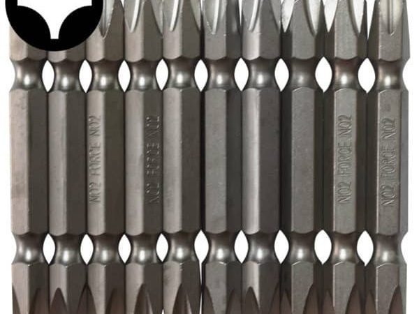 10PC 1/4" DOUBLE END PHILIPS BIT SET 65MML