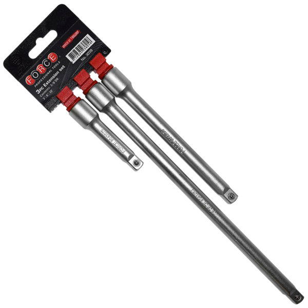 3PC 3/8"DR. EXTENSION SET 3"(75MM) 6"(150MM) 10"(250MM)