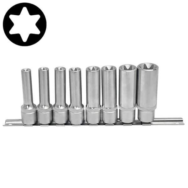 8PC 1/2"DR. STAR DEEP SOCKET SET (E10-E24)