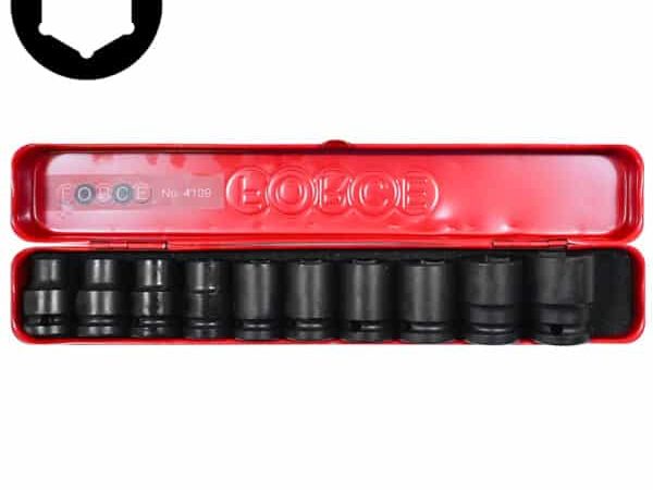 10PC 1/2"DR. 6PT. FLANK IMPACT SOCKET SET (11-24MM)