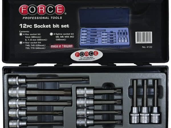 12PC 1/2"DR. SOCKET BIT SET (5-8MM) (T40-T70) (M6-M12)