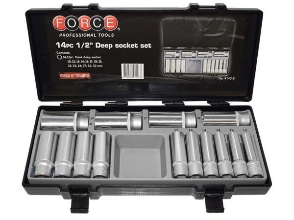 14PC 1/2"DR. 12PT. DEEP SOCKET SET 10-32MM 77MML