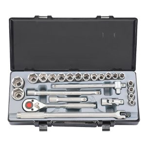 24PC 1/2″DR. 6PT. SOCKET COMBINATION SET (10-32MM)