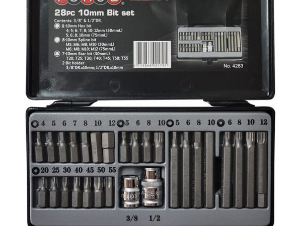 28PC 10MM BIT SET 3/8" & 1/2"DR