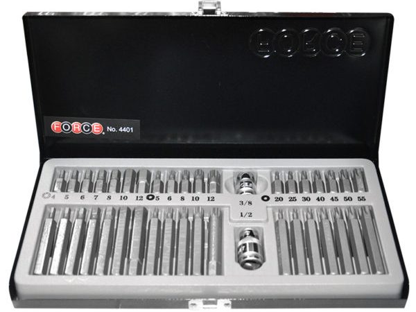 40PC 10MM BIT SET 3/8" & 1/2"DR. (4-12MM) (T20-T55) (M5-M12)