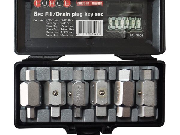 6PC FILL/DRAIN PLUG KEY SET