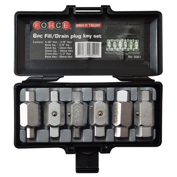 6PC FILL/DRAIN PLUG KEY SET
