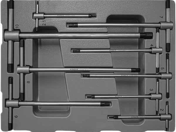 9PC 3-WAY T-SHAPED HEX KEY 2-10MM