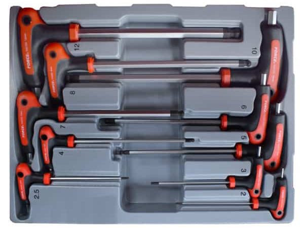 10PC HEX & HEX BALL POINT GRIP KEY SET 2-12MM