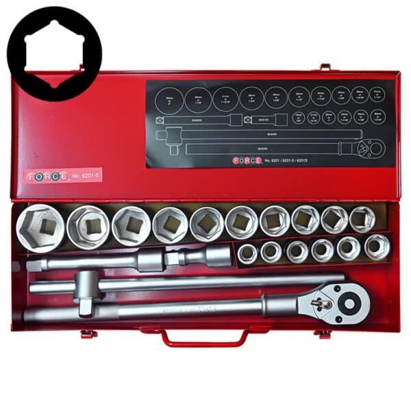 20PC 3/4"DR. 6PT SOCKET COMBINATION SET (19-50MM)