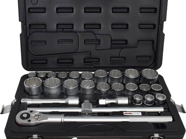 26PC 3/4"DR. 12PT. FLANK SOCKET COMBINATION SET (22-50MM) (7/8"-2")