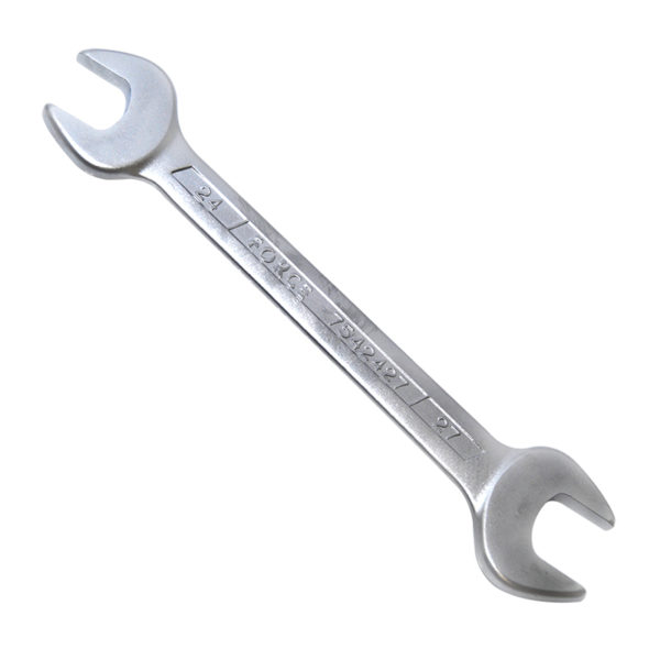 DOUBLE OPEN END WRENCH 24X27MM 265MML