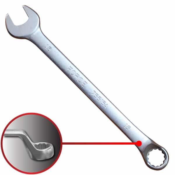 75* OFFSET COMBINATION WRENCH 15MM 210MML