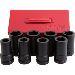 8PC 1″DR. 6PT. DEEP IMPACT SOCKET SET 24-41MM (100MML)