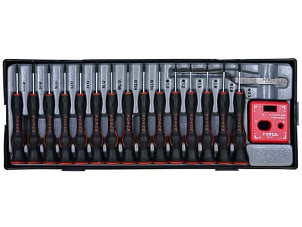17PC JEWELER SCREWDRIVER & (DE-)MAGNETIZER SET