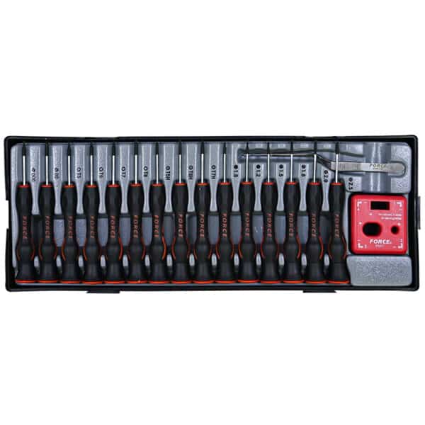 17PC JEWELER SCREWDRIVER & (DE-)MAGNETIZER SET