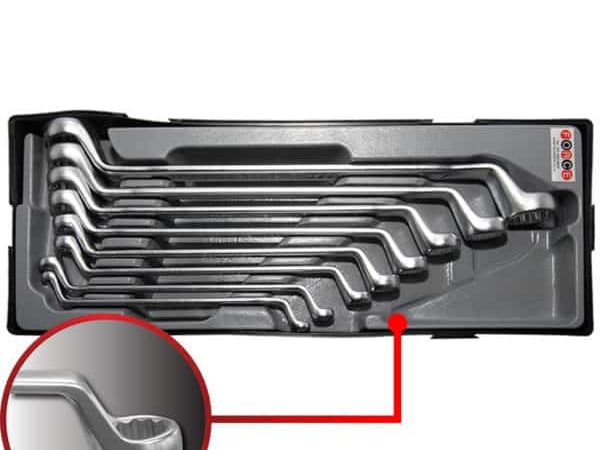 8PC 75' Offset Ring Wrench Set