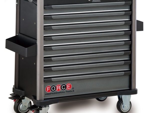 BLACK 8-DRAWER JUMBO TROLLEY WITH 610PCS TOOLS (EVA)