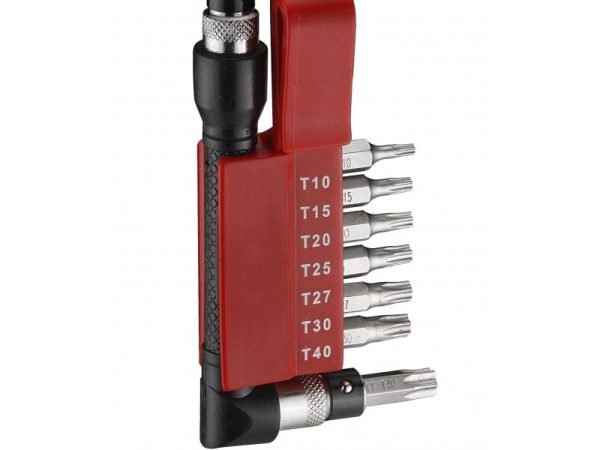 8PC 1/4" STAR TAMPERPROOF BIT & HOLDER WRENCH SET