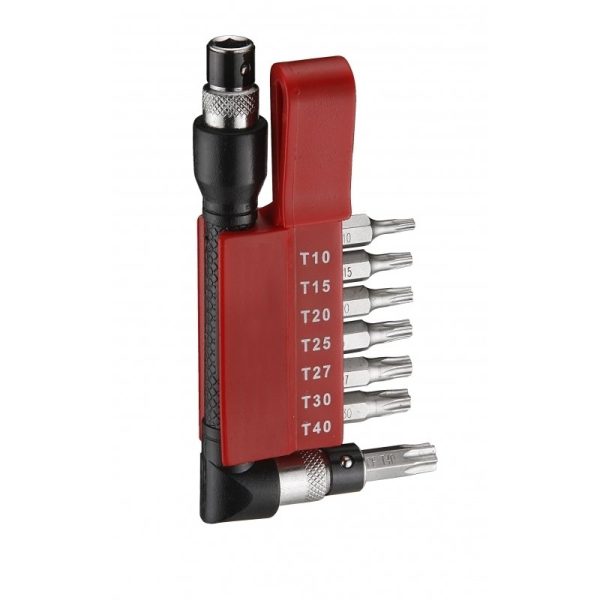 8PC 1/4" STAR TAMPERPROOF BIT & HOLDER WRENCH SET