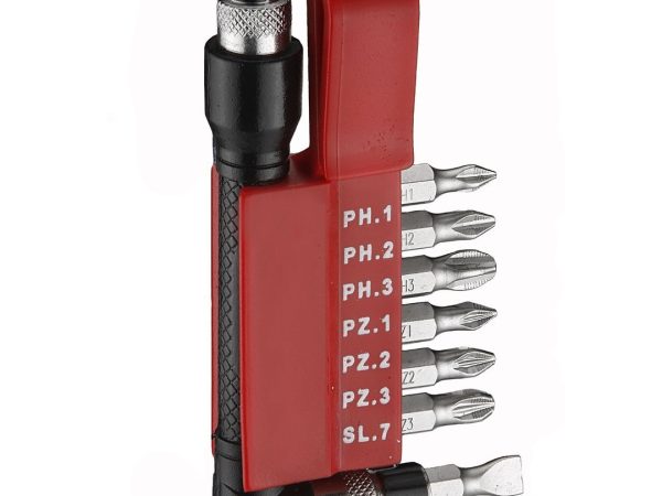 8PCS 1/4" BIT & HOLDER SET
