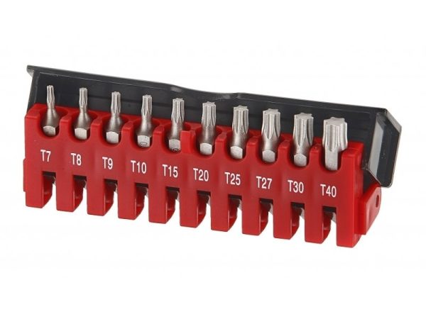 10PC 1/4" STAR BIT SET T7-T40 25MML