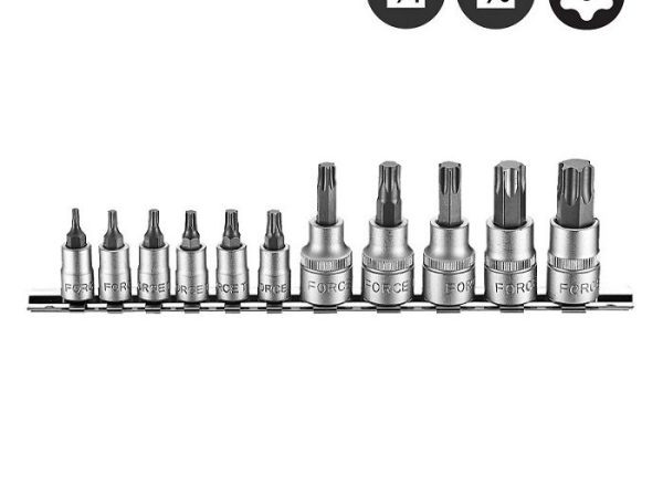 11PC 1/4" & 3/8" STAR TAMPERPROOF SOCKET BIT SET