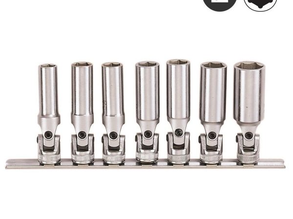 7PC 3/8"DR. UNIVERSAL DEEP SOCKET SET (3/8"-3/4") (85MML)