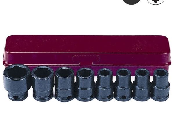 8PC 3/8"DR. 6PT. FLANK IMPACT SOCKET SET (8-19MM)