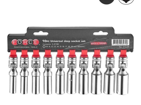 10PC 3/8"DR. UNIVERSAL DEEP SOCKET SET (10-19MM) (85MML)