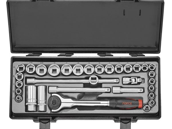 32PC 3/8"DR. 6PT. FLANK SOCKET COMBINATION SET (6-22MM) (1/4"-13/16") 72TEETH