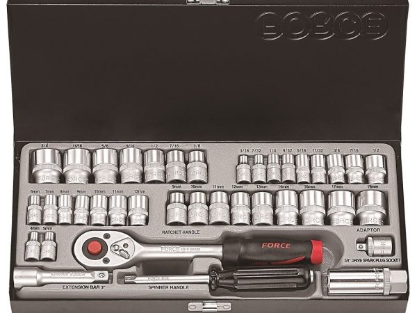 39PC 1/4" & 3/8" 12PT SOCKET COMBINATION SET (4-12MM) (3/16"-1/2")