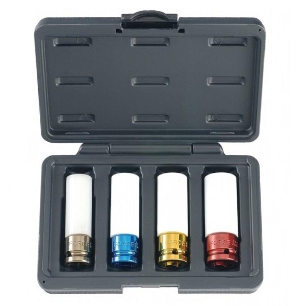 4PC 1/2"DR WHEEL NUT 6PT. IMPACT SOCKET SE