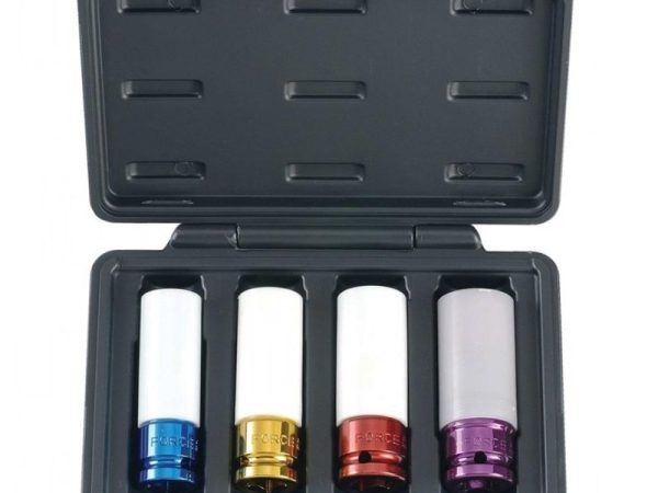 4PC 1/2"DR WHEEL NUT 6PT IMPACT SOCKET SET