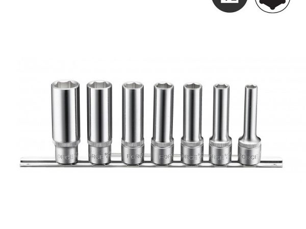 7PC 1/2"DR. 6PT DEEP SOCKET SET 8-19MM 77MML