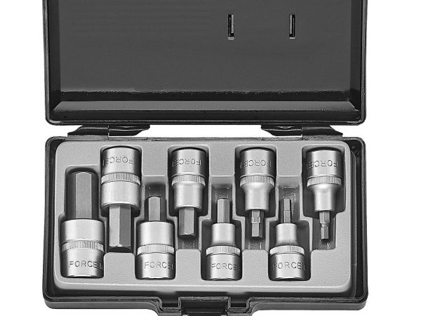8PC 1/2"DR. HEX SOCKET BIT (5/32"-5/8")