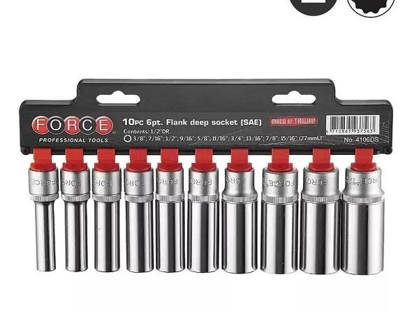 10PC 1/2"DR. 12PT. DEEP SOCKET SET (SAE) (3/8"-15/16") 77MML