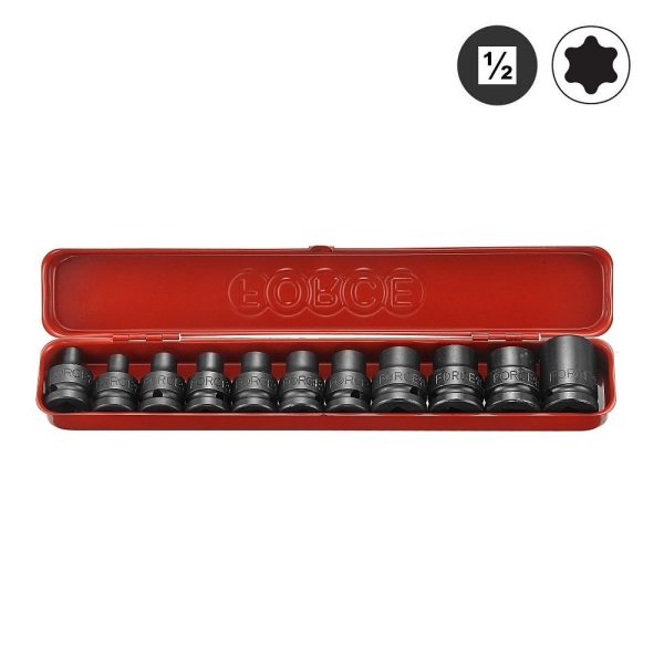 11PC 1/2"DR. STAR IMPACT SOCKET SET (E6-E24)
