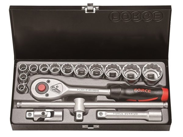 16PC 1/2"DR. 12PT. SOCKET COMBINATION SET (10-32MM)