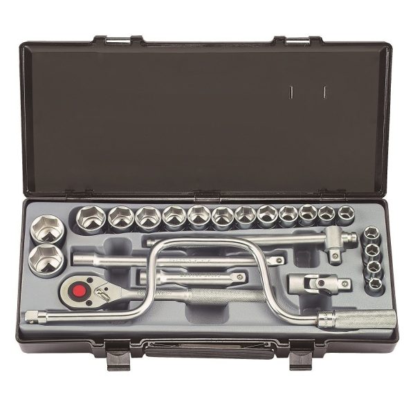 FORCE 24PC 1/2"DR. S.F. SOCKET COMBINATION SET (10-32MM)