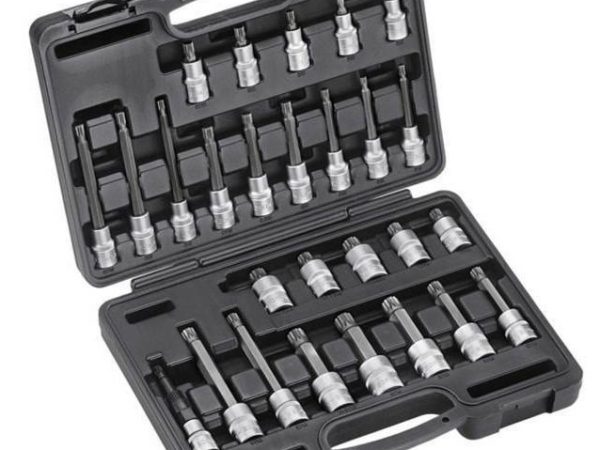 28PC 1/2"DR. SPLINE SOCKET SET (M5-M18)