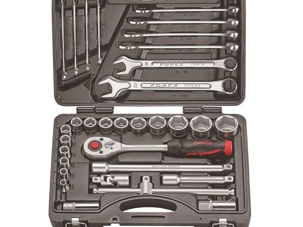 32PC 1/2"DR. 6PT. FLANK SOCKET & COMBINATION WRENCH SET (8-32MM)
