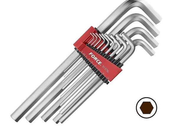 13PC EXTRA LONG HEX KEY SET 2-19MM
