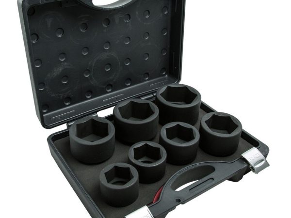 7PC 1"DR. 6PT. FLANK IMPACT SOCKET SET 46-75MM